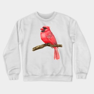 Cardinal bird watercolor Crewneck Sweatshirt